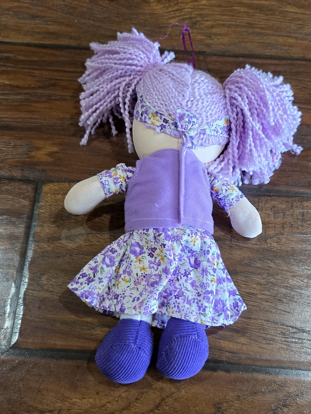 Lavender Floral Rag Doll Plush Toy - Purple - Picture 4 of 7